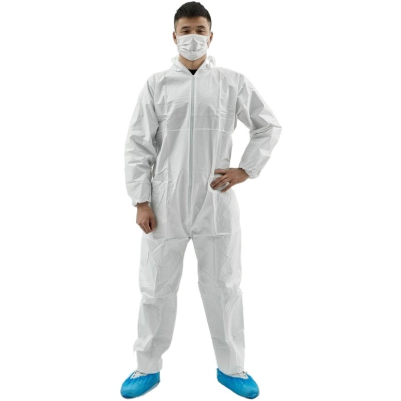 junglong  Disposable Jumpsuits White Coveralls Boiler Suits