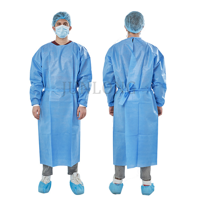 Disposable medical uniforms EN13795 hospital gowns SMS cotton cuff disposable isolation gown