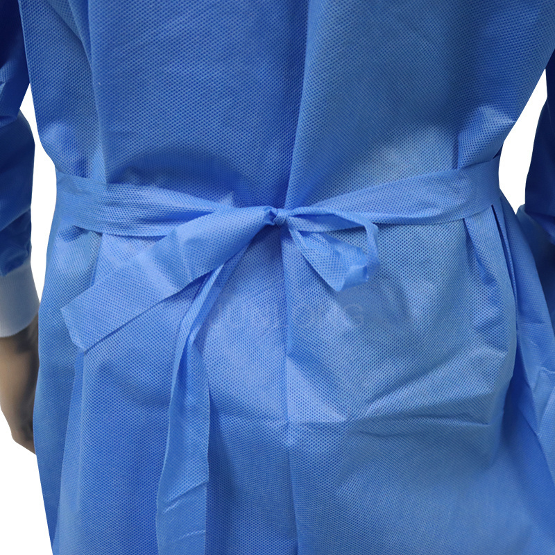 Disposable medical uniforms EN13795 hospital gowns SMS cotton cuff disposable isolation gown