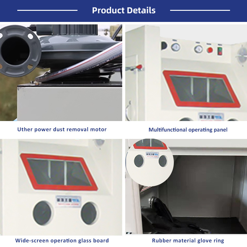 Wet sandblasting machine dustless manual wet sand blasting cabinet water vapour sandblasting machine