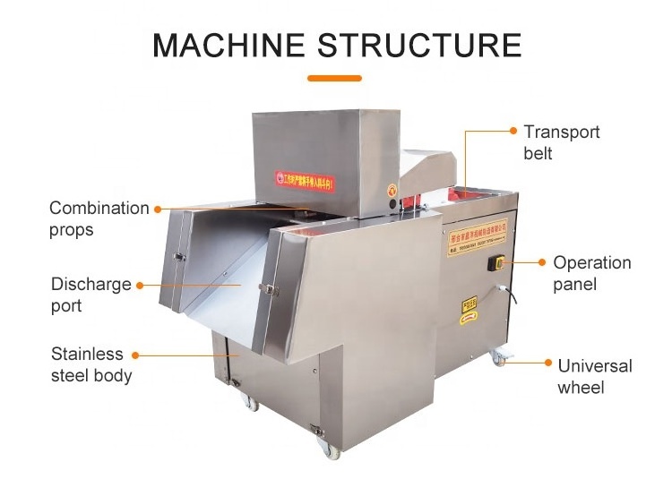 Automatic chicken meat cuter cutting machine heavy duty fish chicken meat grinder meat slicer cutting machine automatic chicken