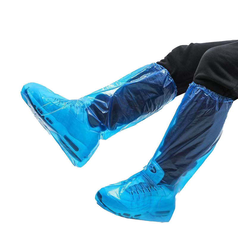 Disposable Boot Covers Plastic Long Waterproof Shoes Cover Over The Knee Shoes Cover for Men Women