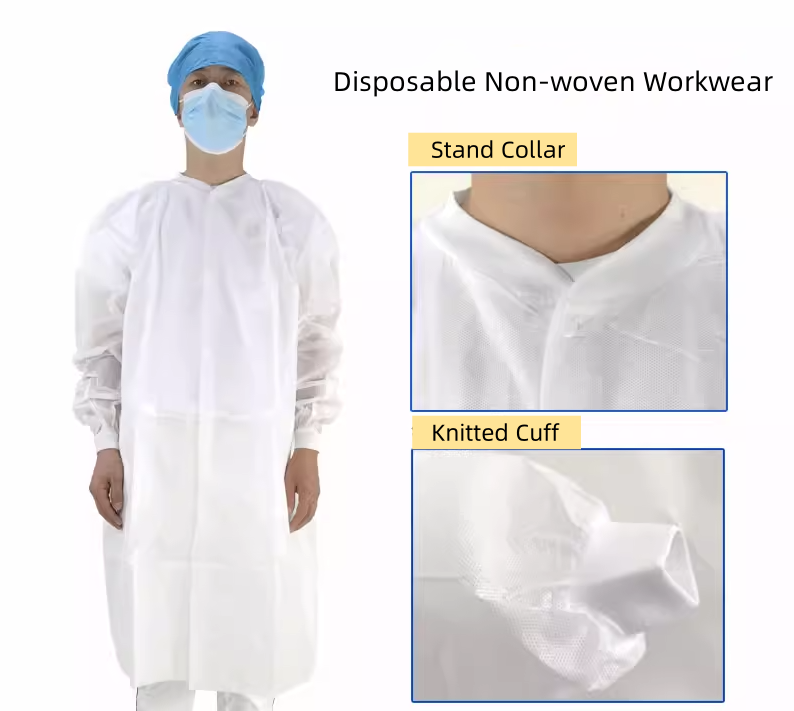 Popular PP Disposable Lab Coat/Visitor Gown/Lab Gowns