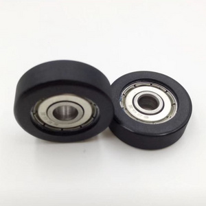 Custom size 48mm cam follower PU wheel polyurethane coated bearing Polyurethane Wheel With Bearing