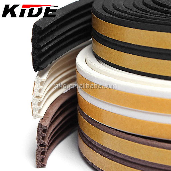 Manufacturer EPDM Foam Rubber D E P I Shape Door Seal Self Adhesive Rubber Seal Strip For Windows and Doors