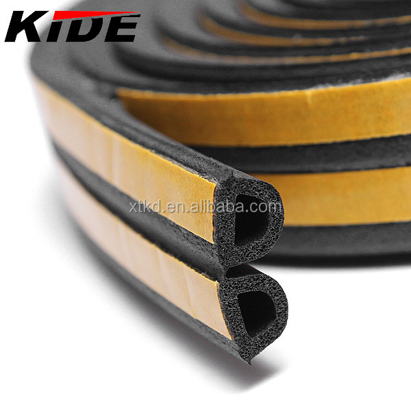 Manufacturer EPDM Foam Rubber D E P I Shape Door Seal Self Adhesive Rubber Seal Strip For Windows and Doors