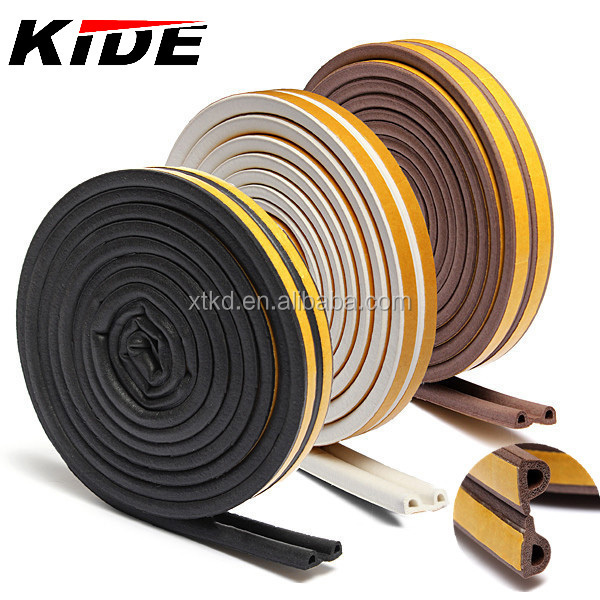 Manufacturer EPDM Foam Rubber D E P I Shape Door Seal Self Adhesive Rubber Seal Strip For Windows and Doors