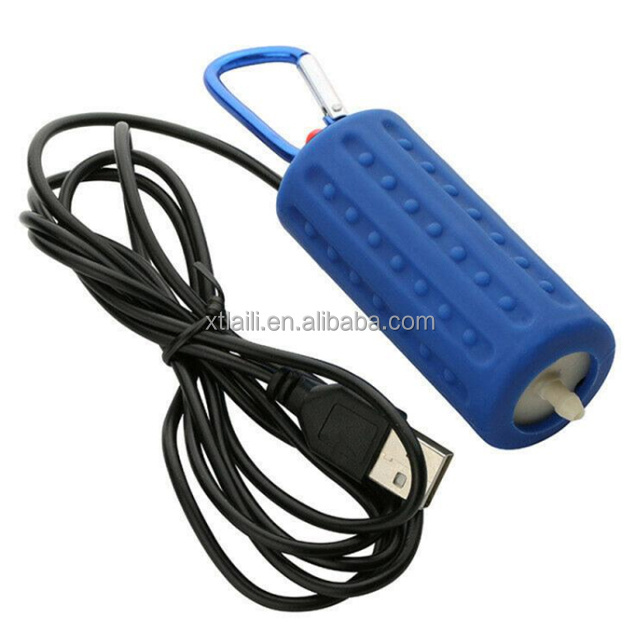 Usb Fish Oxygen Air Pump Aquarium Ultra Quiet Oxygen Pump For Fish Tank With Hanging Buckle And Check Valve - Blue Product