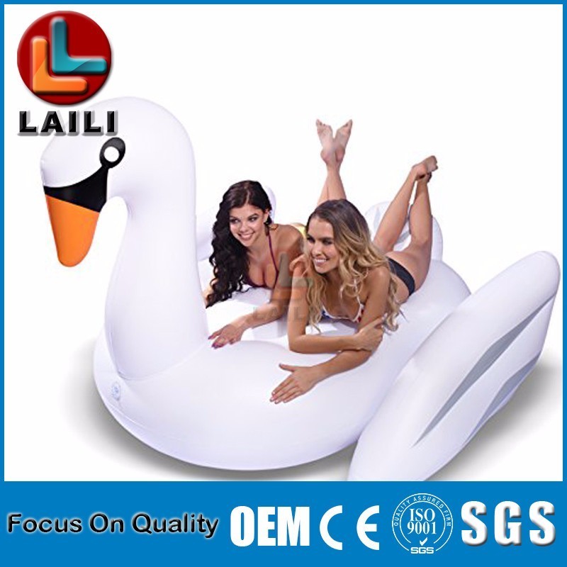 The white swan/summer pool lounge floats 2 man swans Party Fun Toy Big Float Raft