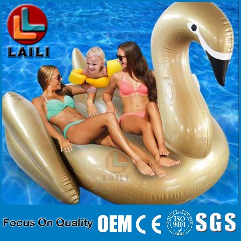 Inflatable product colored swan/inflatable pool float for swimming pool/inflatable large toys float product