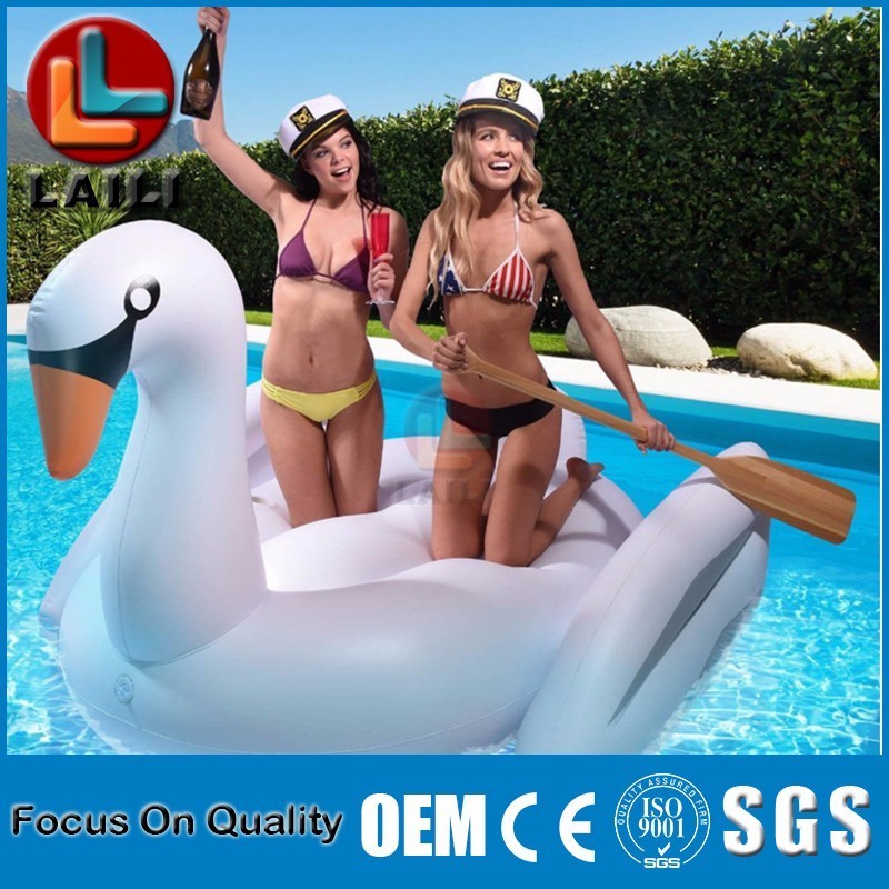 The white swan/summer pool lounge floats 2 man swans Party Fun Toy Big Float Raft