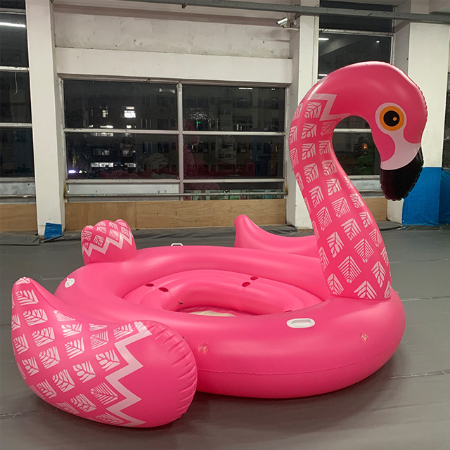 Factory spot promotion! 4 Person Huge Lake Pink Party Raft Inflatable Water Flamingo Peacock Pool Float Island For Water