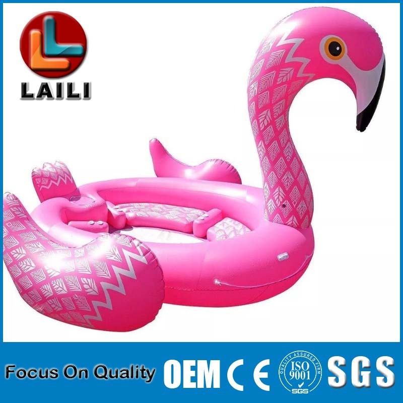 2018 New Design Huge Giant 6 Person Inflatable Lake Toys Pool Float Party Island Water Flamingo Unicorn Peacock Raft