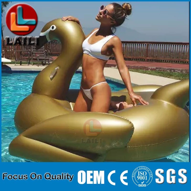 Inflatable product colored swan/inflatable pool float for swimming pool/inflatable large toys float product