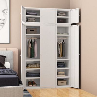 2022 new Nordic simple modern economical locker storage wardrobe home vertical master bedroom wardrobe combination simple