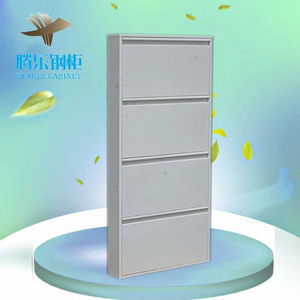 Metal Home Shoes Storage Cabinet Modern Home Furniture 4 Tiers Family Household Shoe Rack Living Room Entry Wall Closet Shoe Box