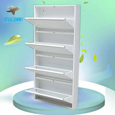 2023 steel ultra-thin shoe cabinet with lock 12cm width small apartment tipping shoe rack corridor door anti-theft shoe cabinet