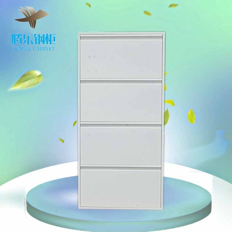 2023 steel ultra-thin shoe cabinet with lock 12cm width small apartment tipping shoe rack corridor door anti-theft shoe cabinet