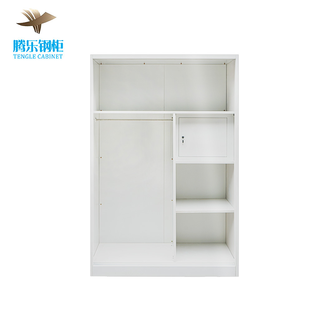 dismantle cheap furniture simple design bedroom hostel locker closet cabinet steel clothes metal printed wardrobe