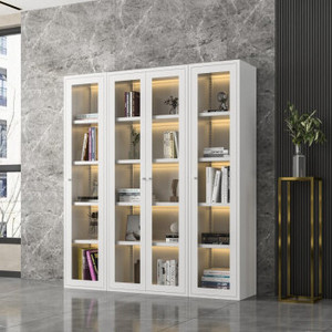 Steel bookcase home wrought iron locker student picture book storage magazine cabinet study bedroom glass door display cabinet