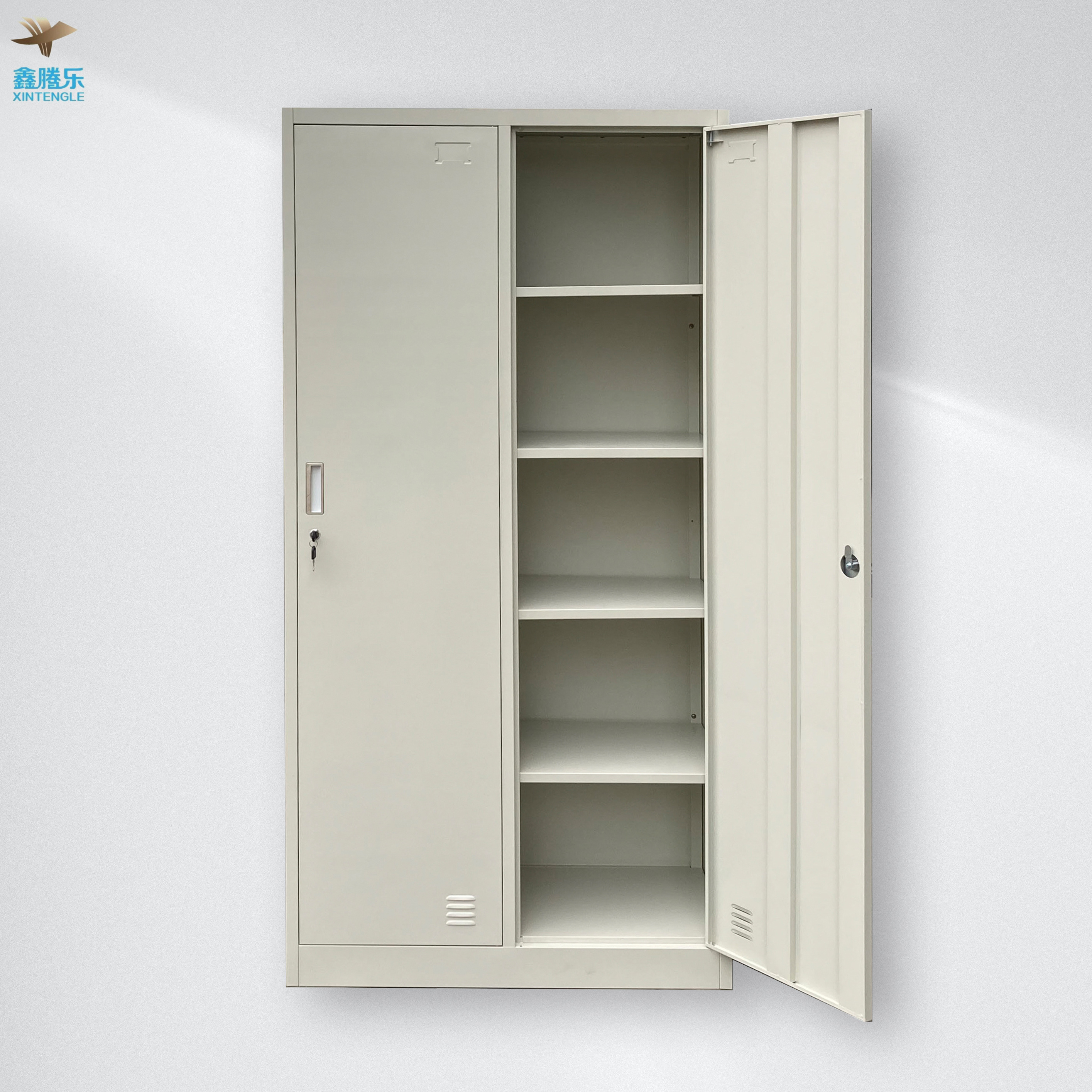 Double Door High Quality Metal Cold Rolled Steel Locker Waterproof Outdoor Storage 2 Door Locker Sturdy Durable