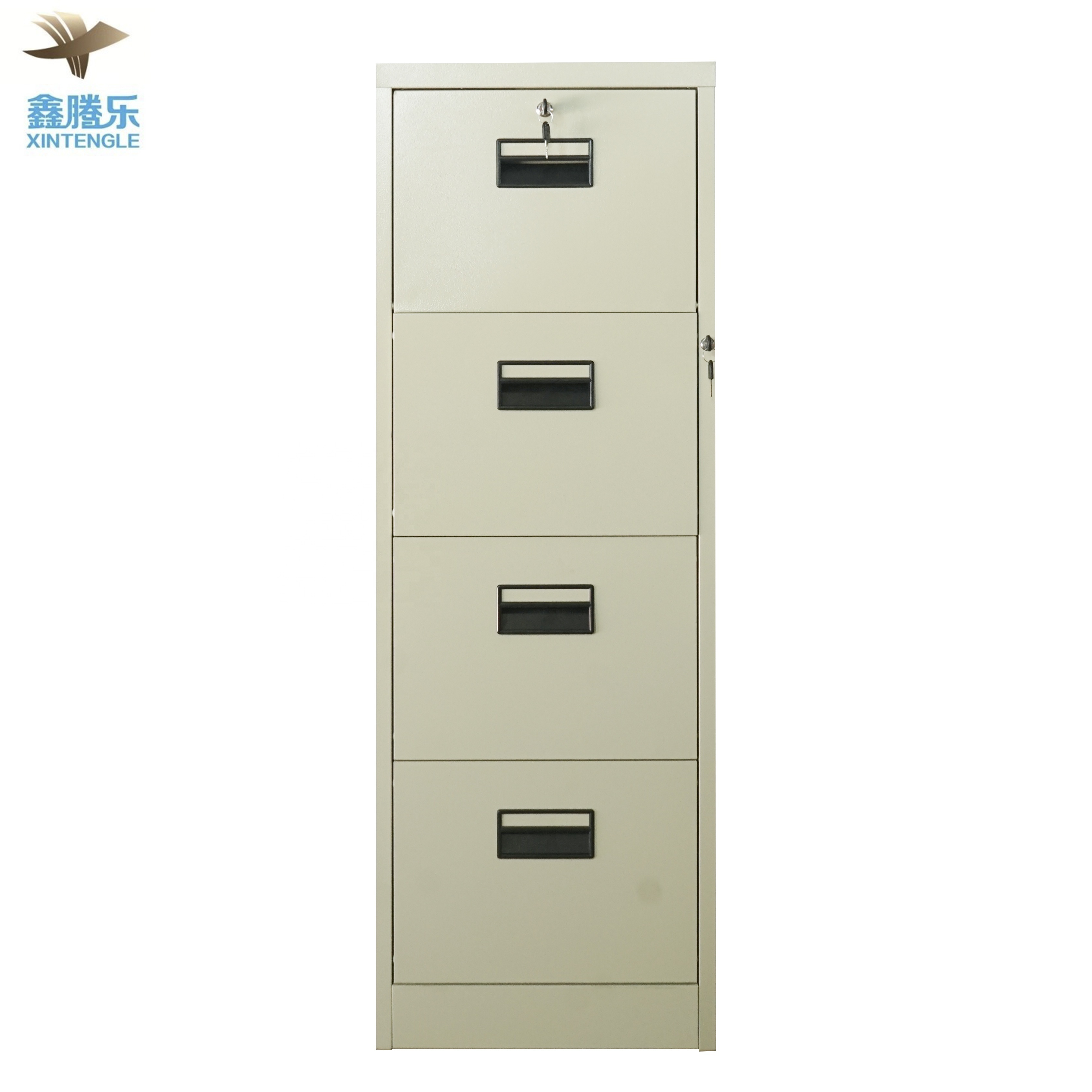 Guangzhou factory New Promotion Powder Coat Metal office file cabinets 4 drawer steel filling cabinet with safe box inner