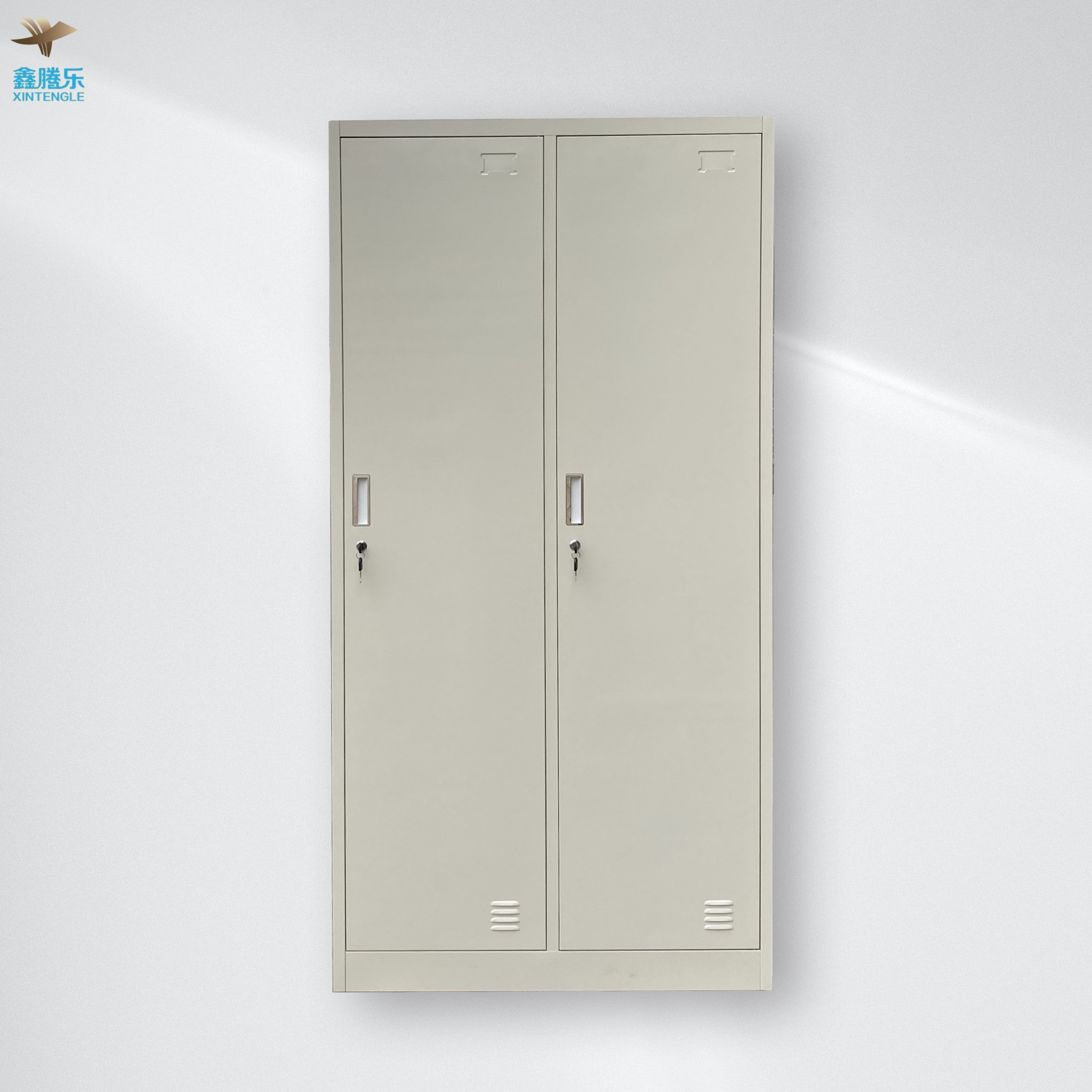 Double Door High Quality Metal Cold Rolled Steel Locker Waterproof Outdoor Storage 2 Door Locker Sturdy Durable