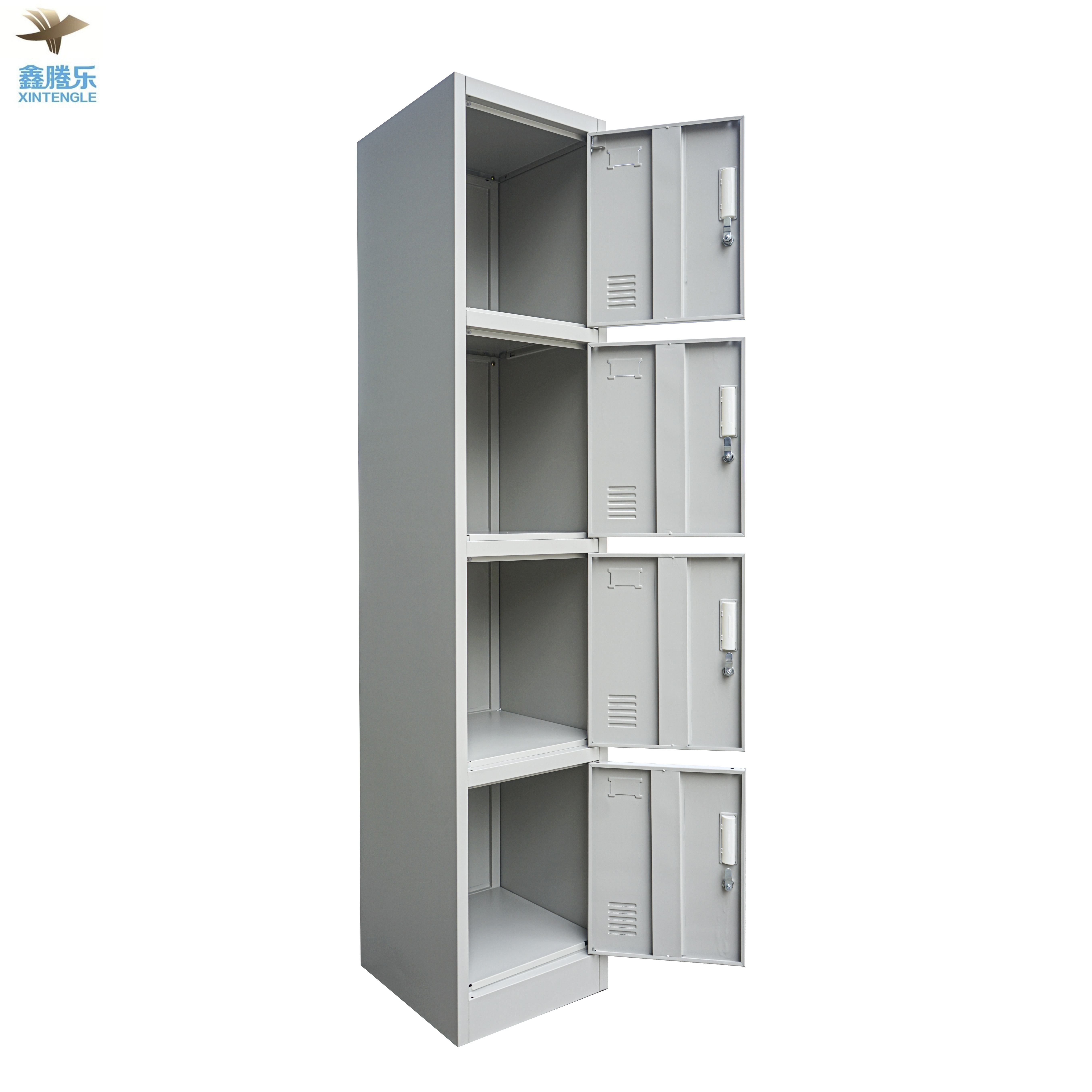 Single 4 door clothing locker 4 door cabinet steel almirah single door locker kleiderschrank storage cabinet with pintu