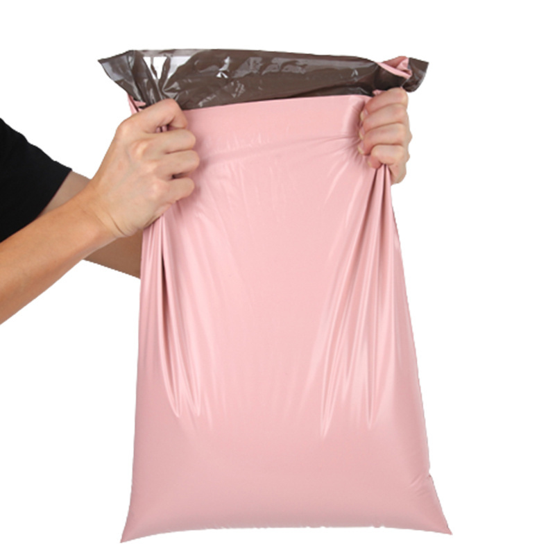 Custom Logo Pink Envelopes Shipping Courier Bag Poly Pink Mailer Mailing Bags For Packaging