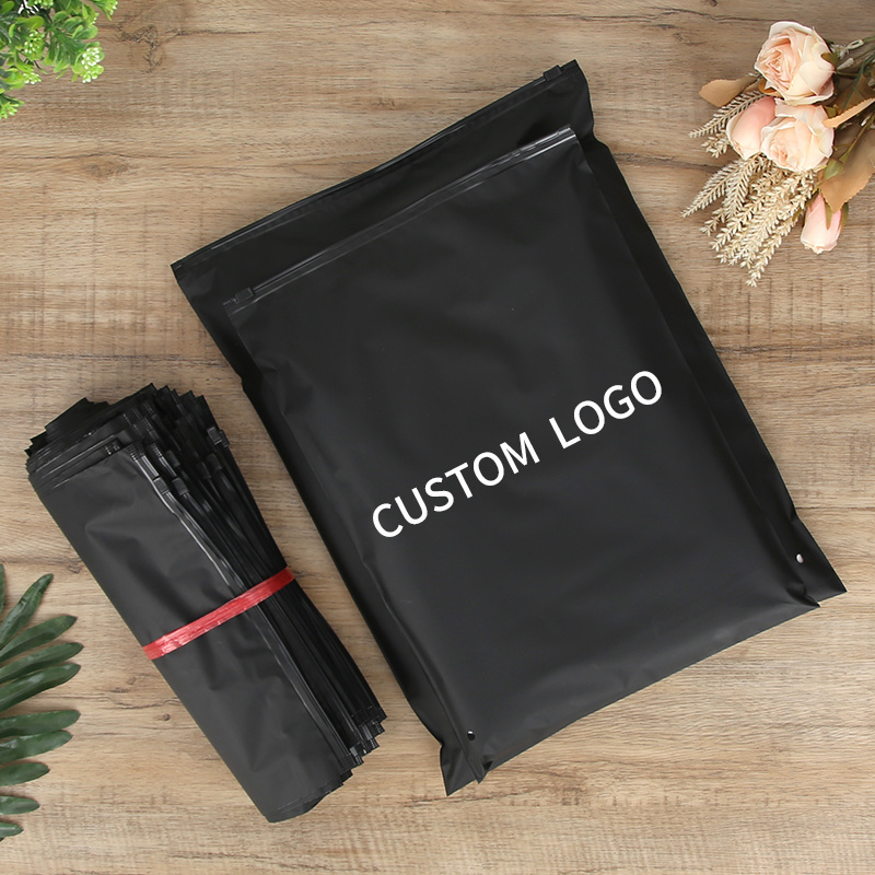 Fashioned Black Color Garment Zipper Bags Plastic Custom print Packaging Bag For Hoodies Ziplock Bag With Logo For Clothing