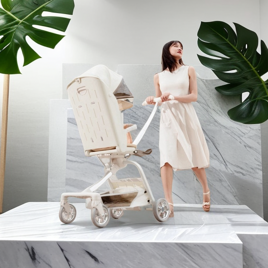 The 2024 new baby stroller can rotate 0-6 year old children's strollers with reclining seats