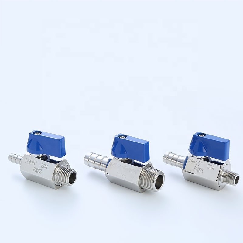 Top Quality New Arrival 1/2 Inch Stainless Steel 304 Mini Ball Valve Female Hose End Mini Ball Valve