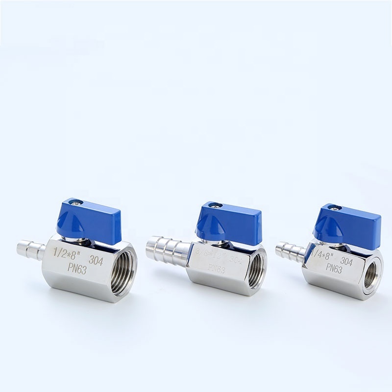 Top Quality New Arrival 1/2 Inch Stainless Steel 304 Mini Ball Valve Female Hose End Mini Ball Valve