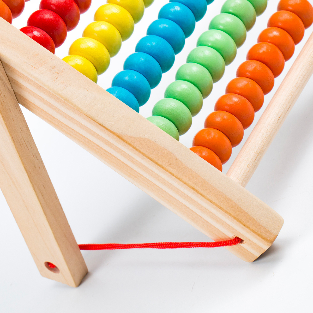 Wholesale Preschool Educational Math Learning Jigsaw Puzzle Toy Wooden Frame Abacus with Multi-Color Beads Counting Sticks