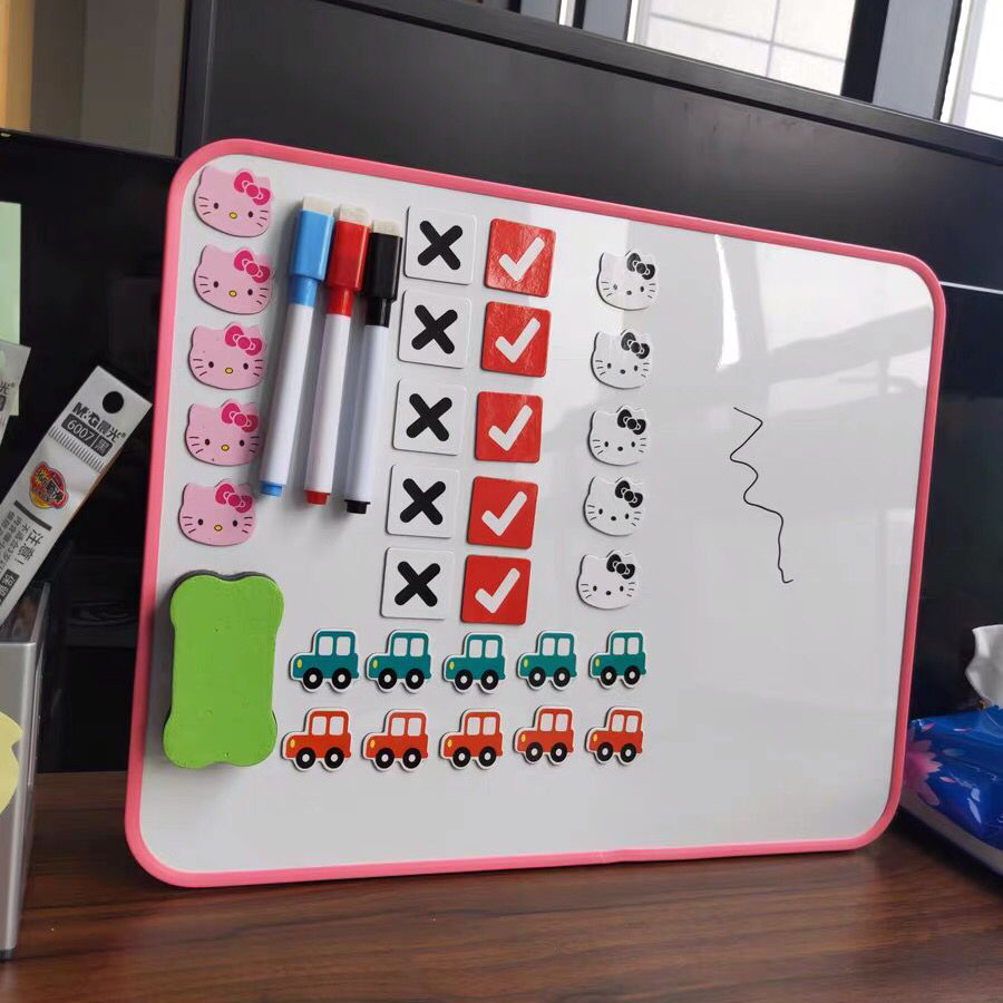 Plastic Frame 9*12'' Children Use Dry Erase Lapboard Double Sided Magnetic Writing and Drawing Board