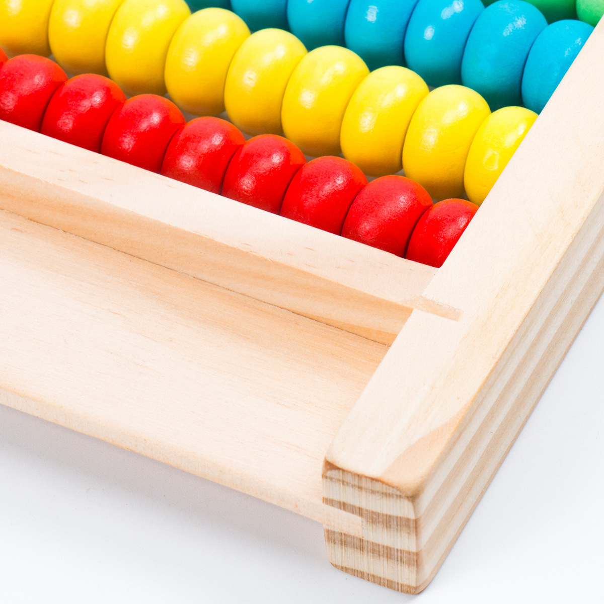 Wholesale Preschool Educational Math Learning Jigsaw Puzzle Toy Wooden Frame Abacus with Multi-Color Beads Counting Sticks