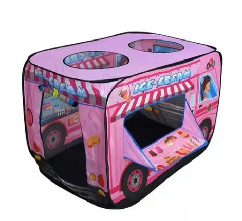 Ice Cream Vending Cart Pop Up Kids Teepee Tent Foldable Children Indoor Play Tent for Boys Girls