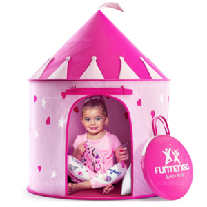 Girls Foldable Princess Castle Yurt Teepee Tent Baby Indoor Pop Up Kids Toy Tent