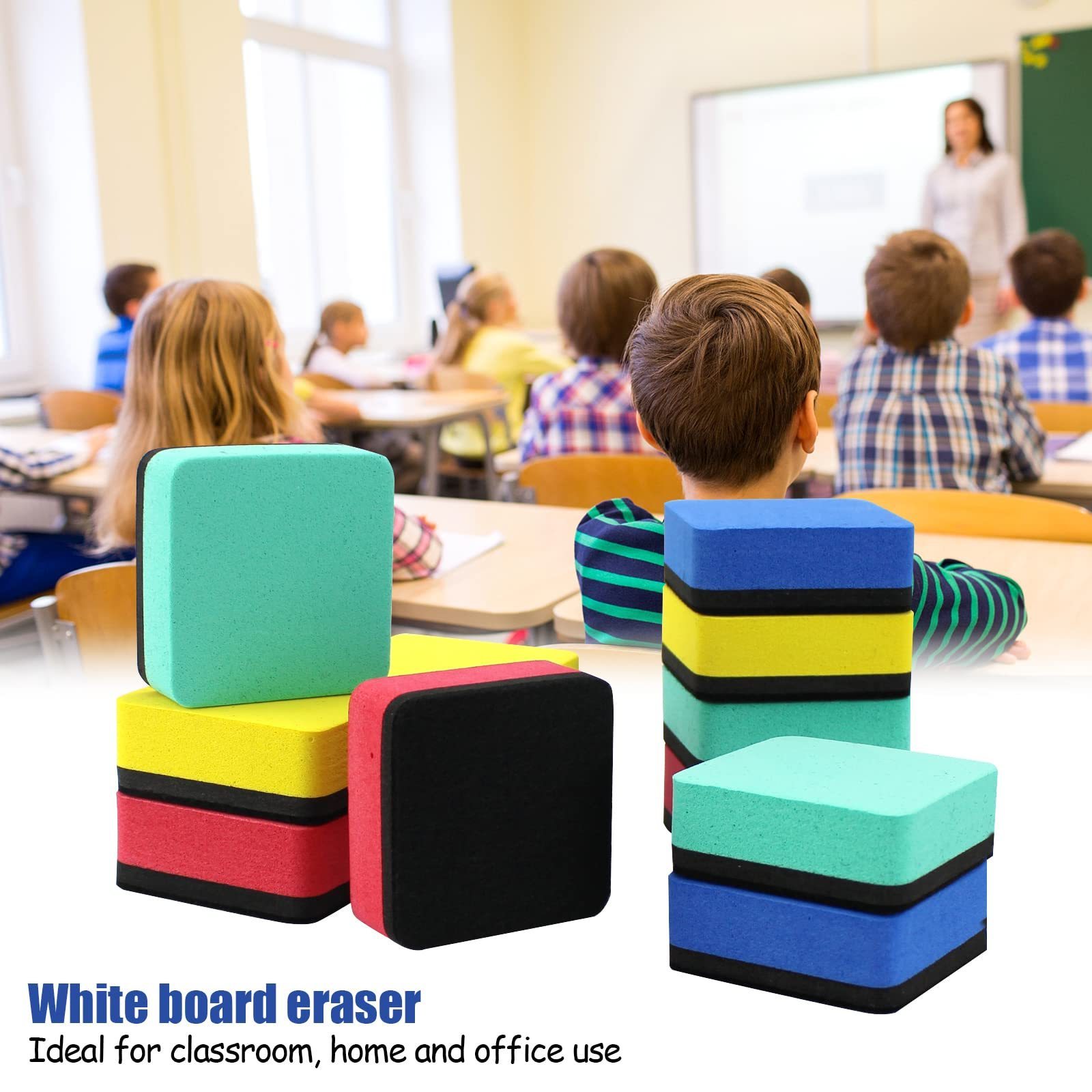 Factory Colorful Foam Small Cleansers for Classroom Home and Office Mini Dry Erase Magnetic Whiteboard Erasers