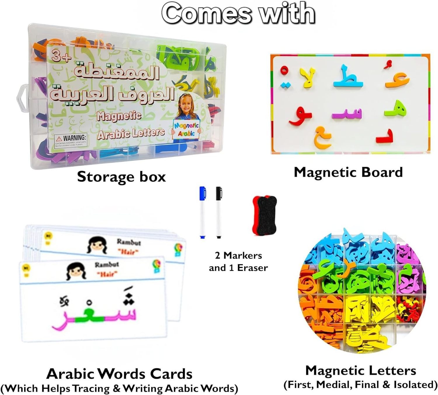 Arabic Alphabet foam Fridge Magnet Sticker Kid Learning Education Children Intelligence EVA magnet letter and number kids toys