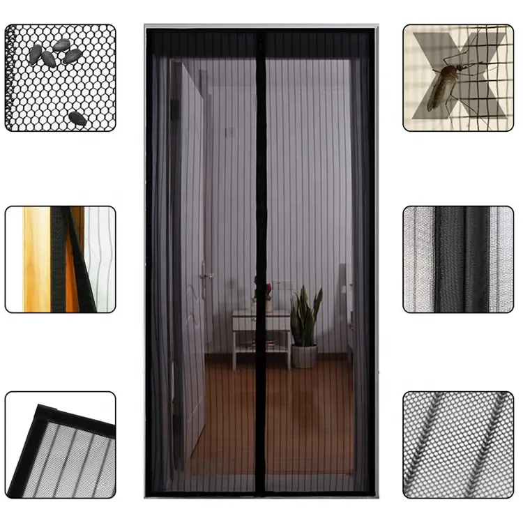 Magnetic Door Net Mesh Insect Net Door Screen Mosquito Protect Magnetic Net Strip Mosquito Screen Door Net Curtain With Magnets