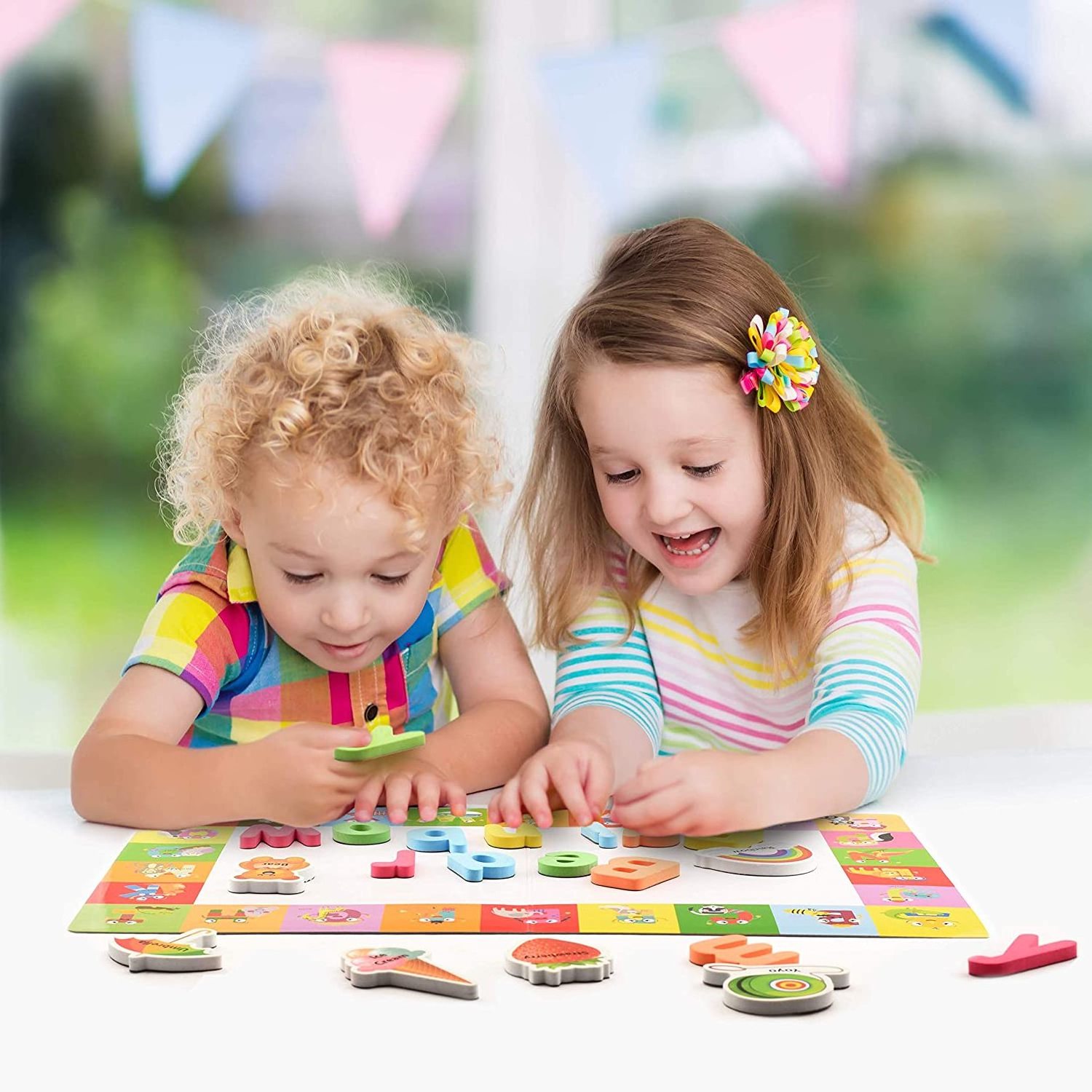 Learning Alphabet Matching A-Z Objects Magnetic Letters and Numbers With Dry Erase Magnetic Playing board