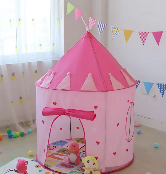 Girls Foldable Princess Castle Yurt Teepee Tent Baby Indoor Pop Up Kids Toy Tent