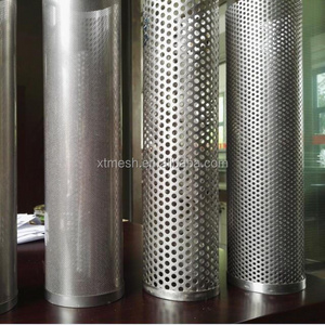 metal stainless steel perforated wire mesh for filter tube/pipe/cylinder