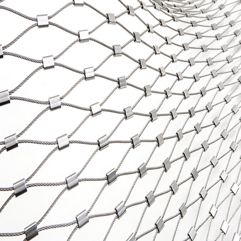 SS304 316 Strong Stainless Steel Cable Wire Rope Mesh Cargo Net