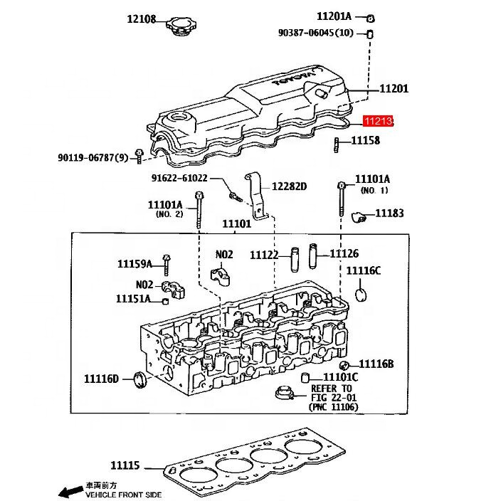 Auto Spare Parts Valve Cover Gasket 11213-97401 Gasket Cylinder Head Cover  K3 K3VE