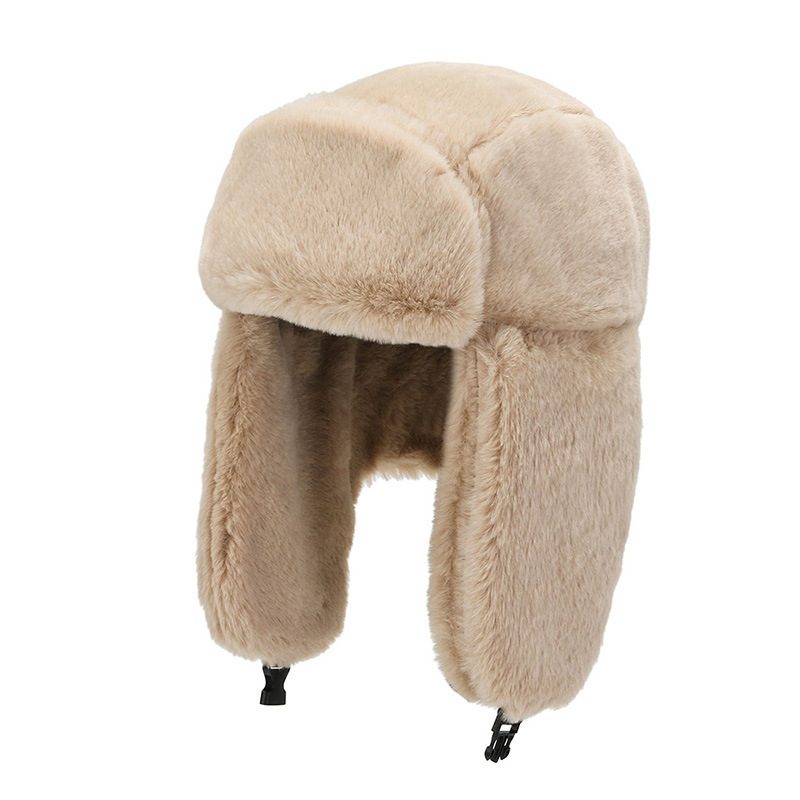 Factory Supply Wholesale Fashion Winter Earflap Trapper Hat Women Men Suede Aviator Hat with Thick Faux Fur Keep Warm cap