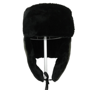 Factory Supply Wholesale Fashion Winter Earflap Trapper Hat Women Men Suede Aviator Hat with Thick Faux Fur Keep Warm cap