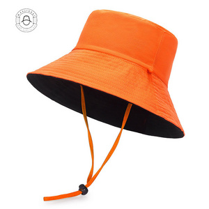 Spring Summer Fisherman Hat Drawstring Bucket Hats Outdoors Climb Travel Sunshade Waterproof Foldable Portable Casual Caps