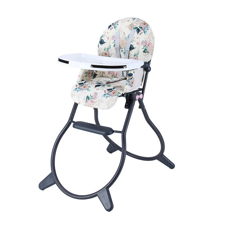 High Quality Multi-functional Children's High Chair Portable Baby Feeding Chair Folding Kids Table Dining Chair with Light